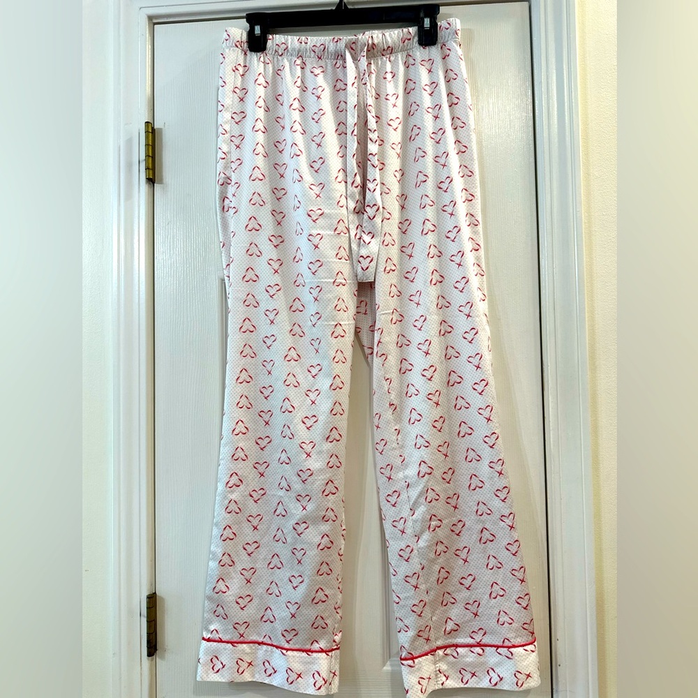 Victoria's Secret Pajama Bottoms with Candy Cane Hearts size small